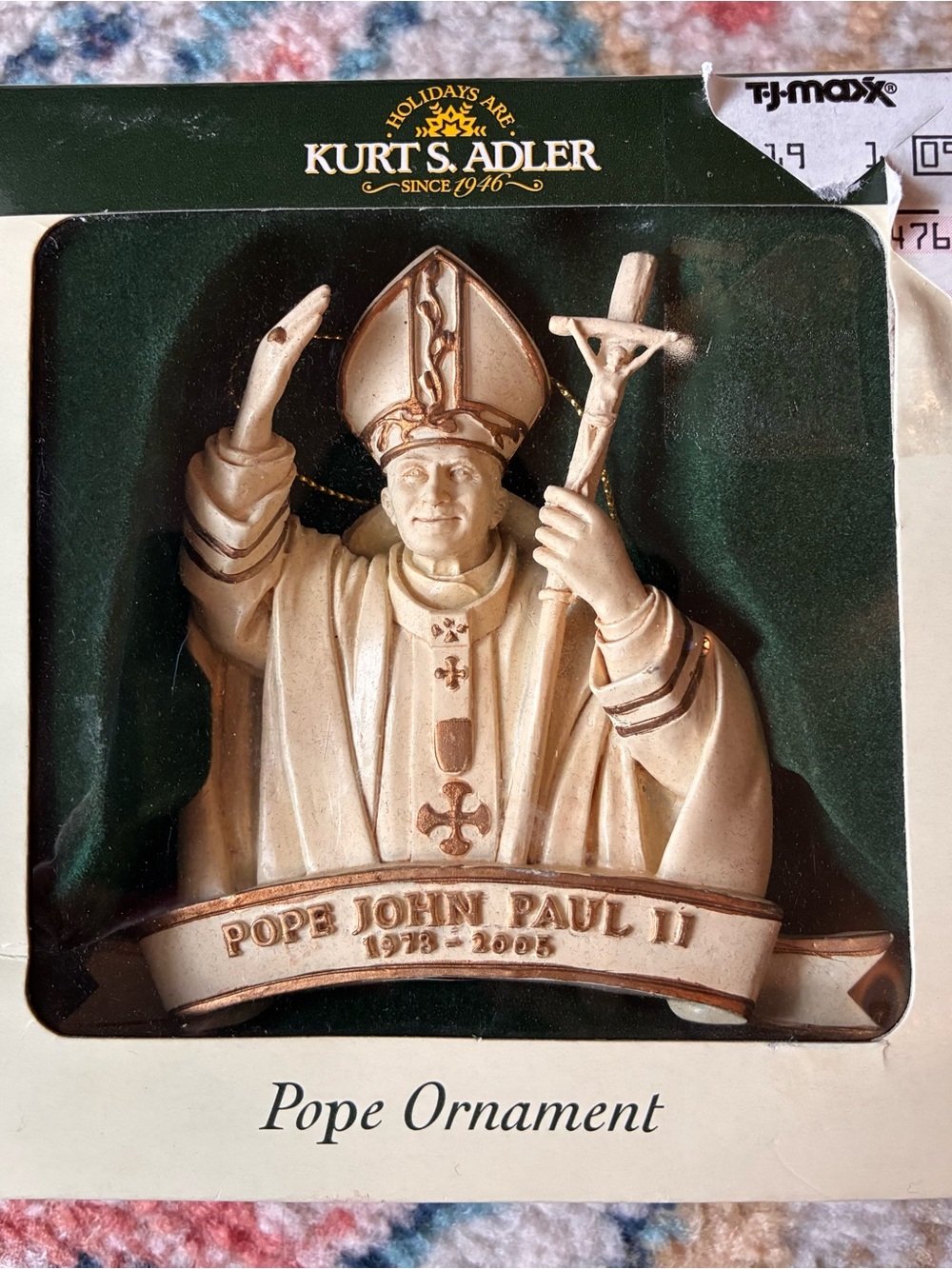 Pope John Paul II Christmas Ornament - Kurt S. Adler